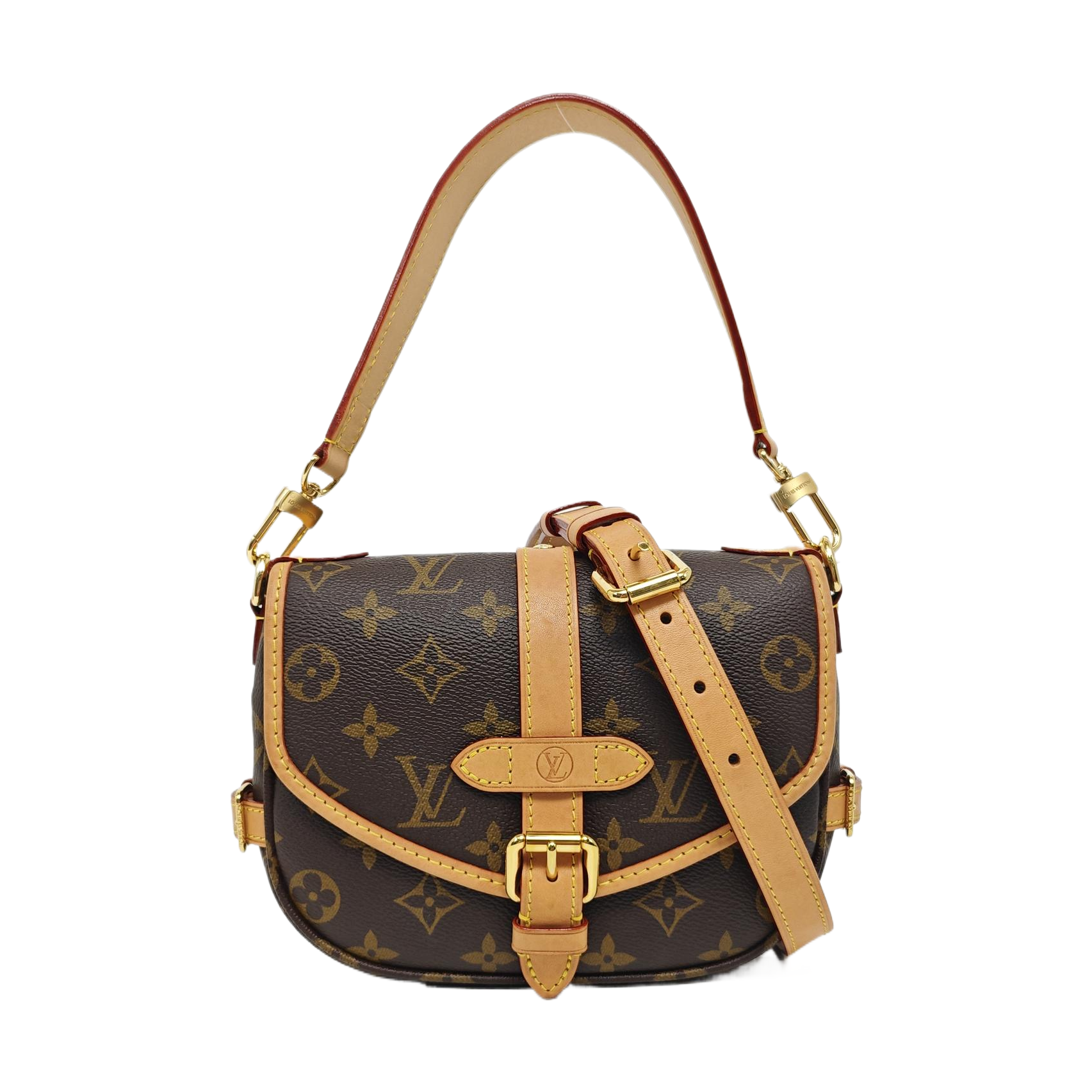 SAUMUR BB Monogram Coated Canvas Brown