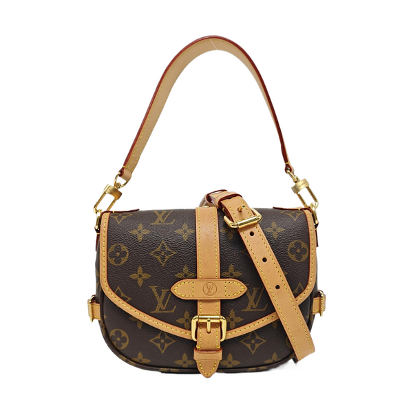 SAUMUR BB Monogram Coated Canvas Brown