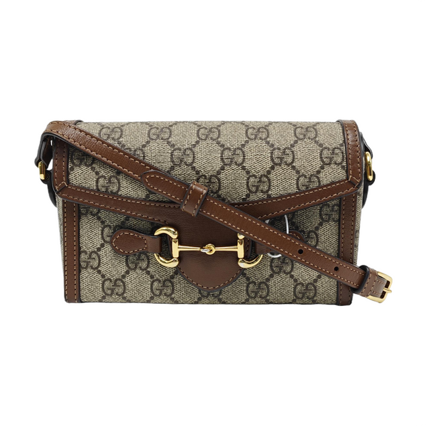 Horsebit 1955 Mini Monogram Coated Canvas Beige