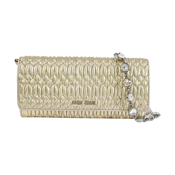 Matelassé Quilted Lambskin Gold