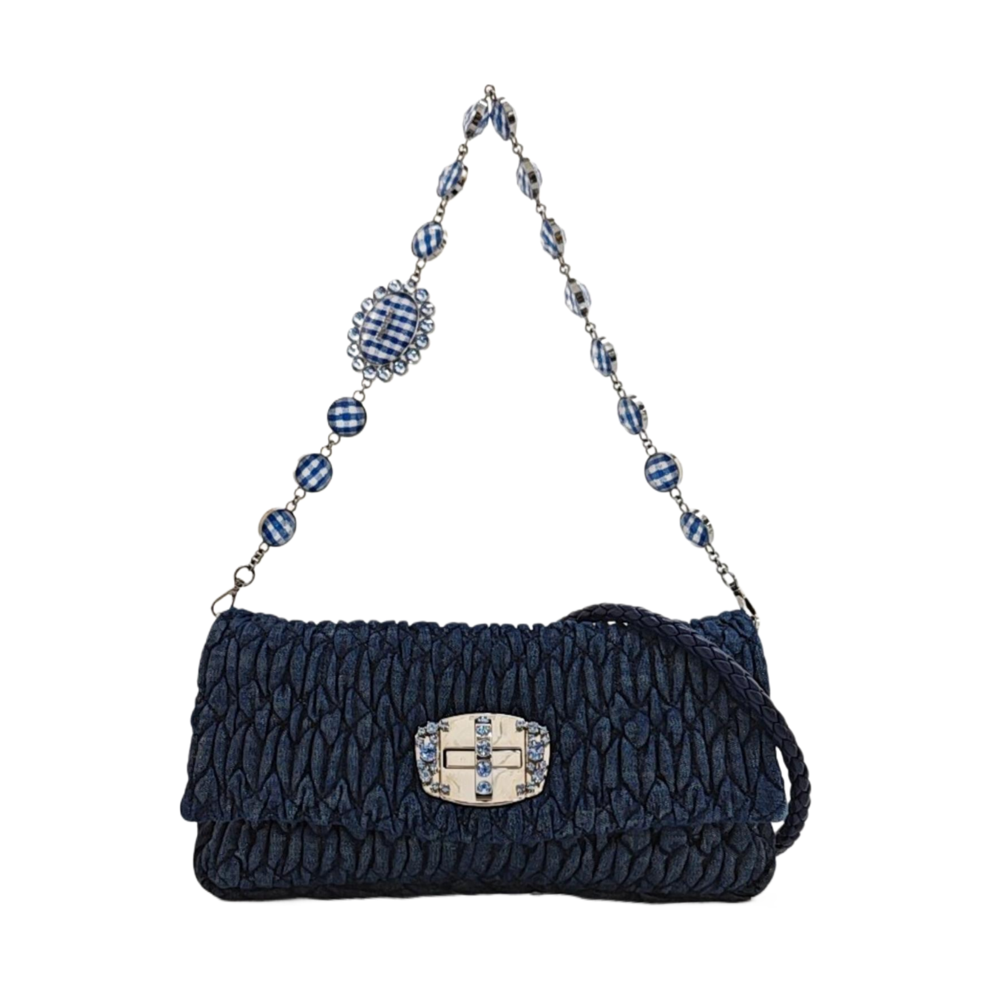 Crystal Quilted Denim Blue