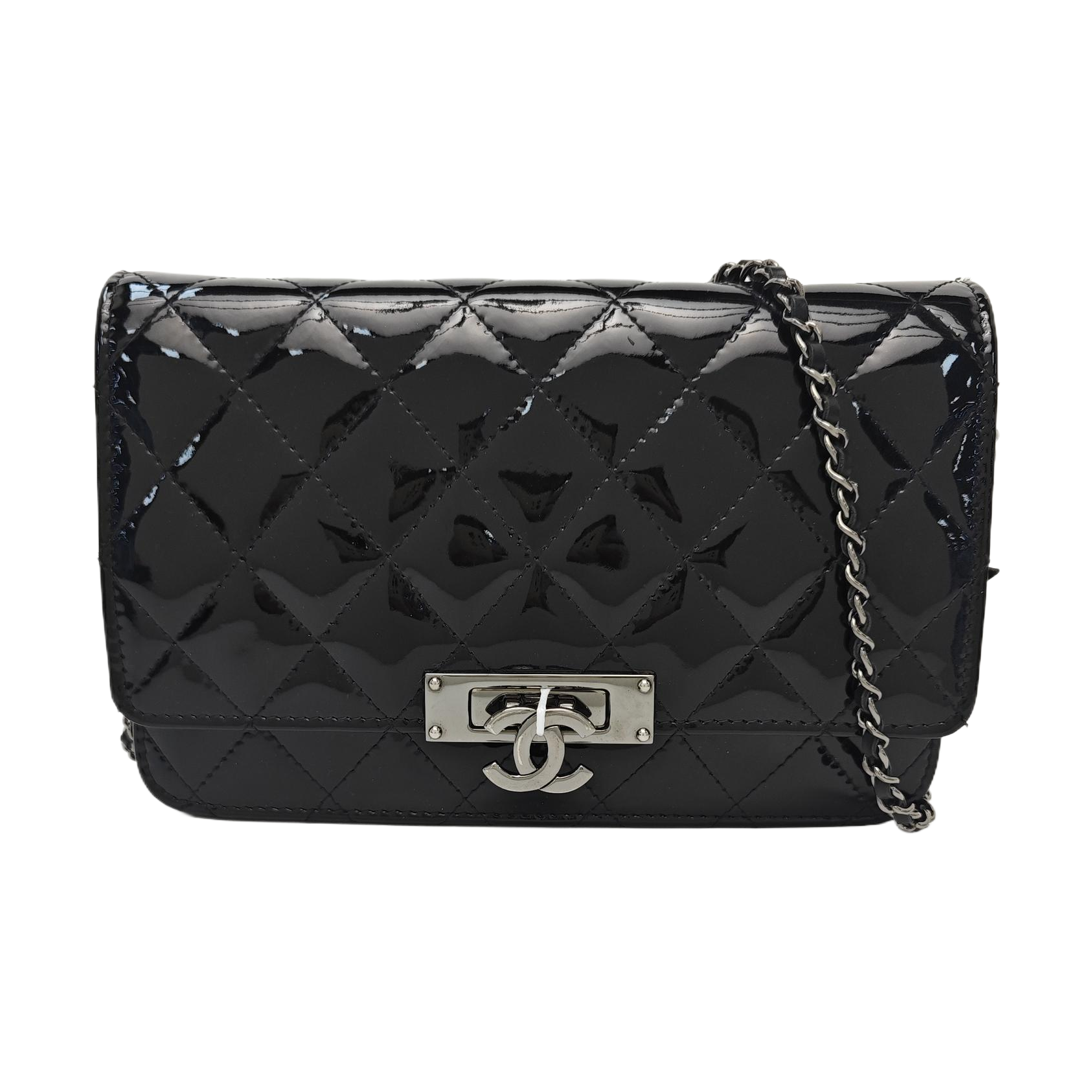 Quilted Calfskin Shoulder Bag Black