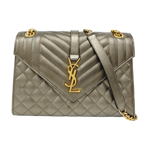 ENVELOPE Medium Chevron Calfskin Beige