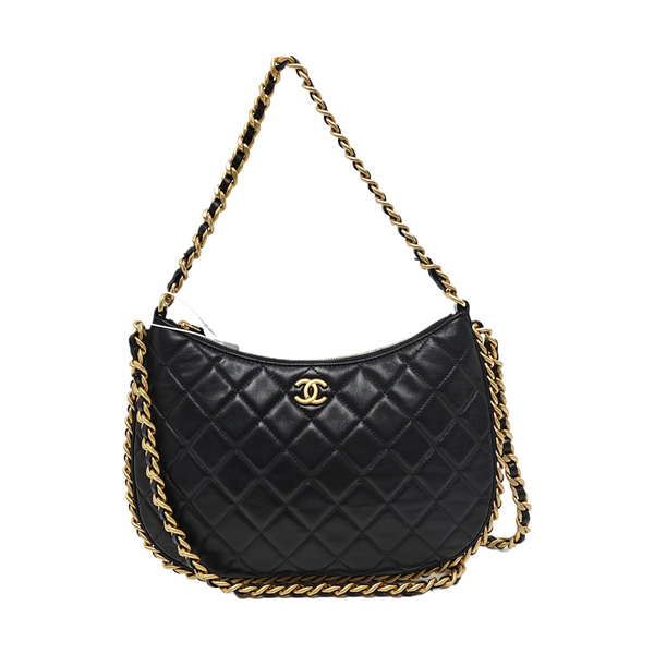 HOBO Large Quilted Lambskin Black
