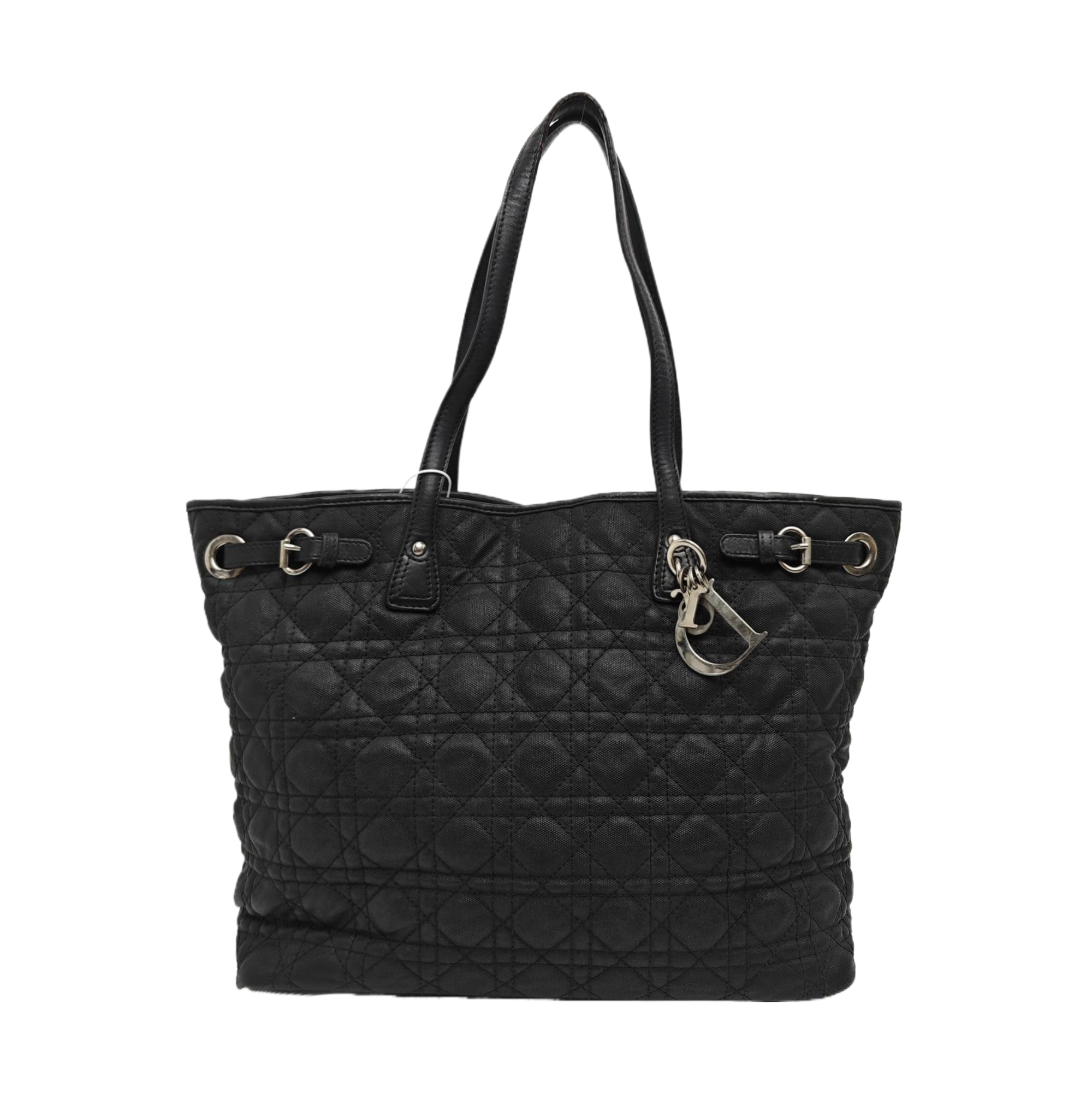 Panarea Cannage Coated Canvas Black