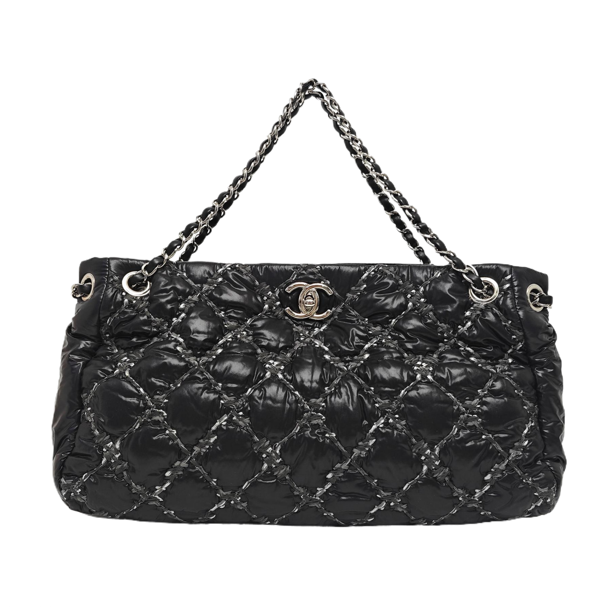 TWEED ON STITCH Quilted Nylon Black