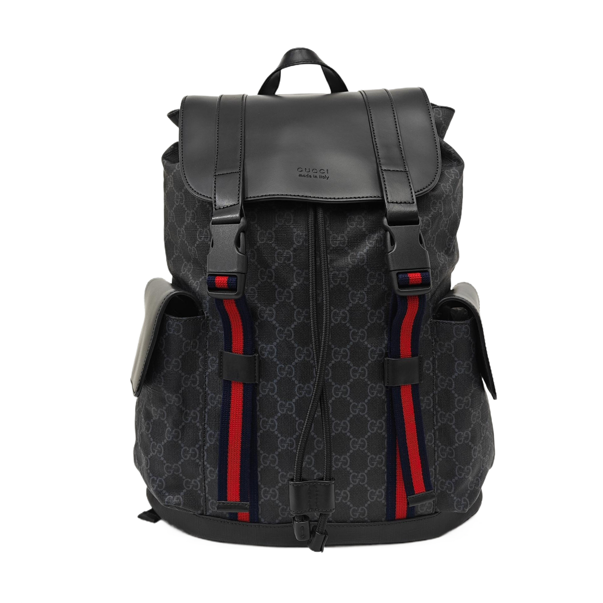 GG Supreme Monogram Coated Canvas Black