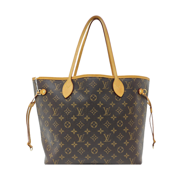 NEVERFULL MM Monogram Coated Canvas Brown