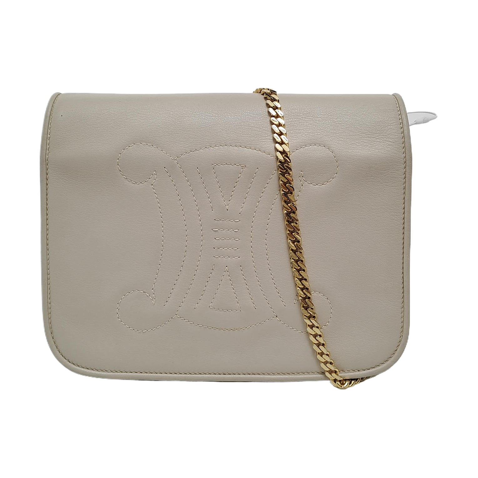 Authenticated pre-owned  TRIOMPHE Calfskin Beige - Shoulder Bag at Looply