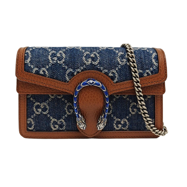 Dionysus Super Mini Monogram Denim Blue