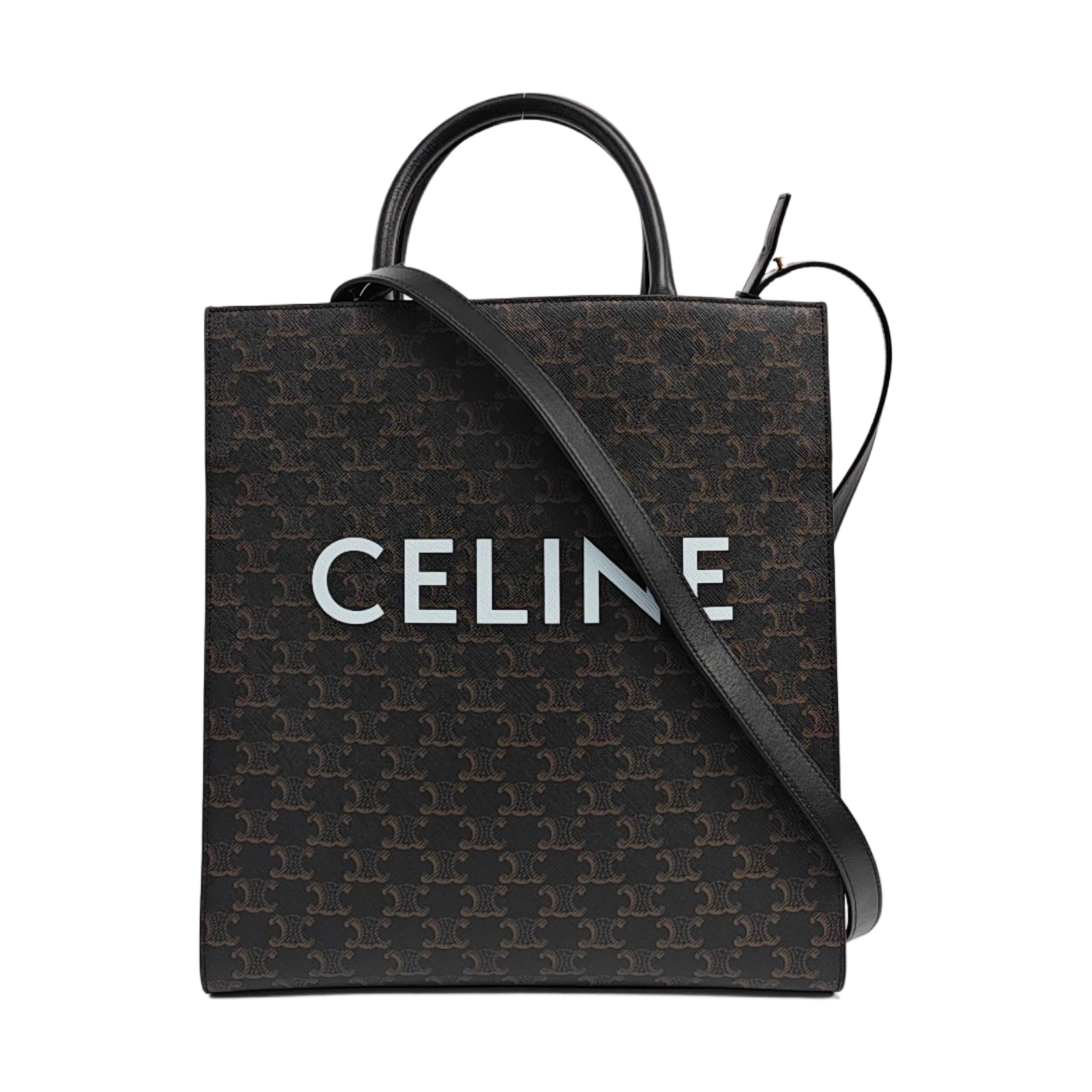 CABAS CELINE Small Coated Canvas Black