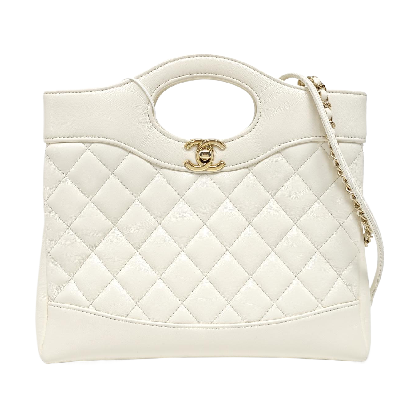 CHANEL 31 Mini Quilted Lambskin White