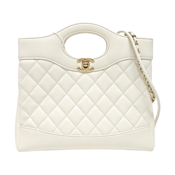 CHANEL 31 Mini Quilted Lambskin White