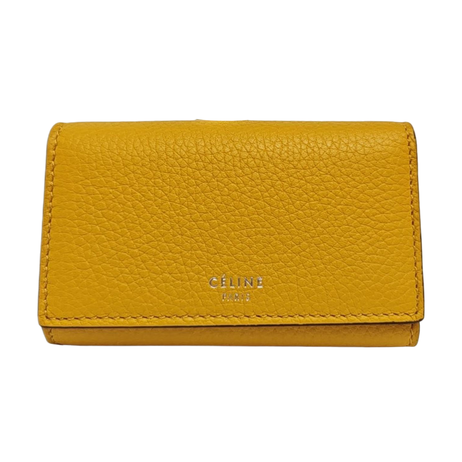 Calfskin Key Pouch Yellow