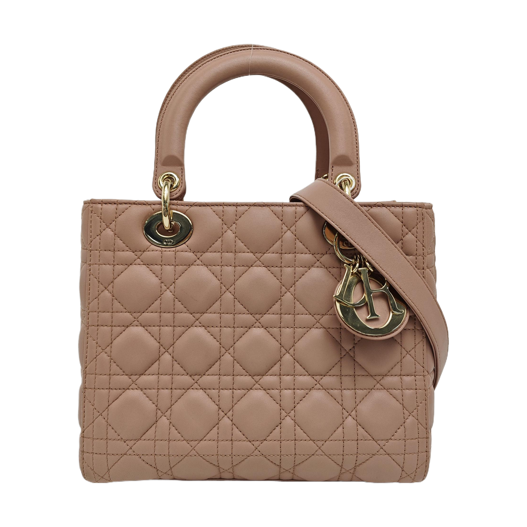 Lady Dior Medium Quilted Lambskin Pink