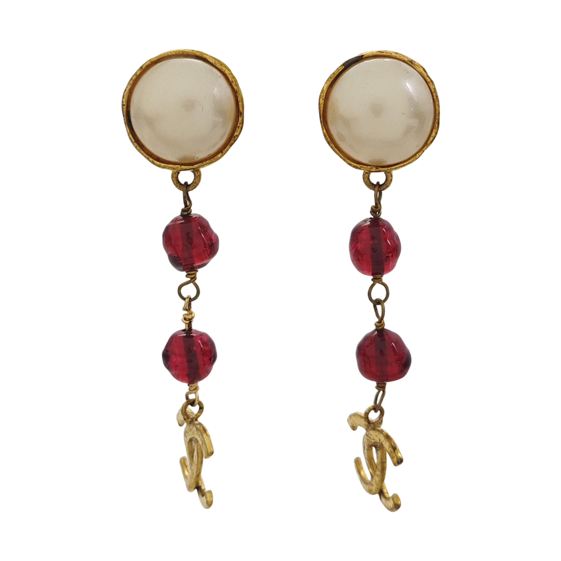 Metal Gold Clip On Earrings