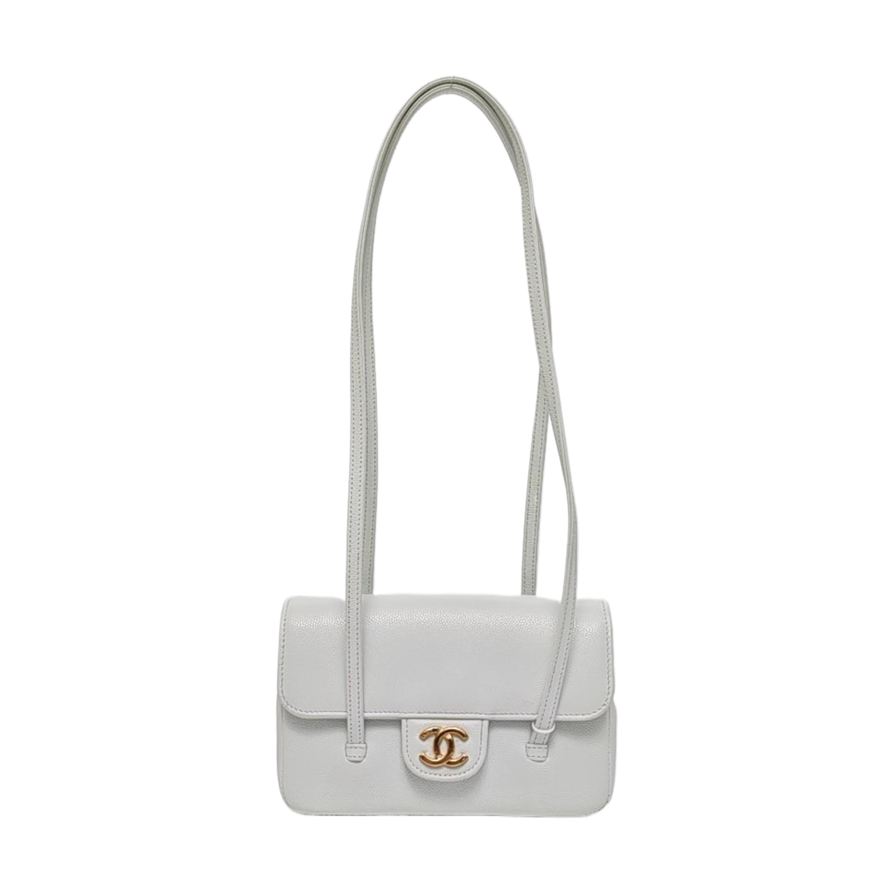 Grained Calfskin Shoulder Bag Mini Green
