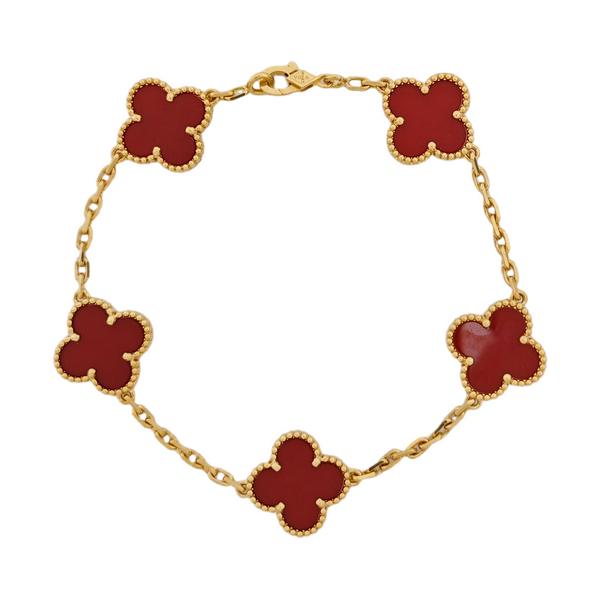Vintage Alhambra 18k Gold Bracelet