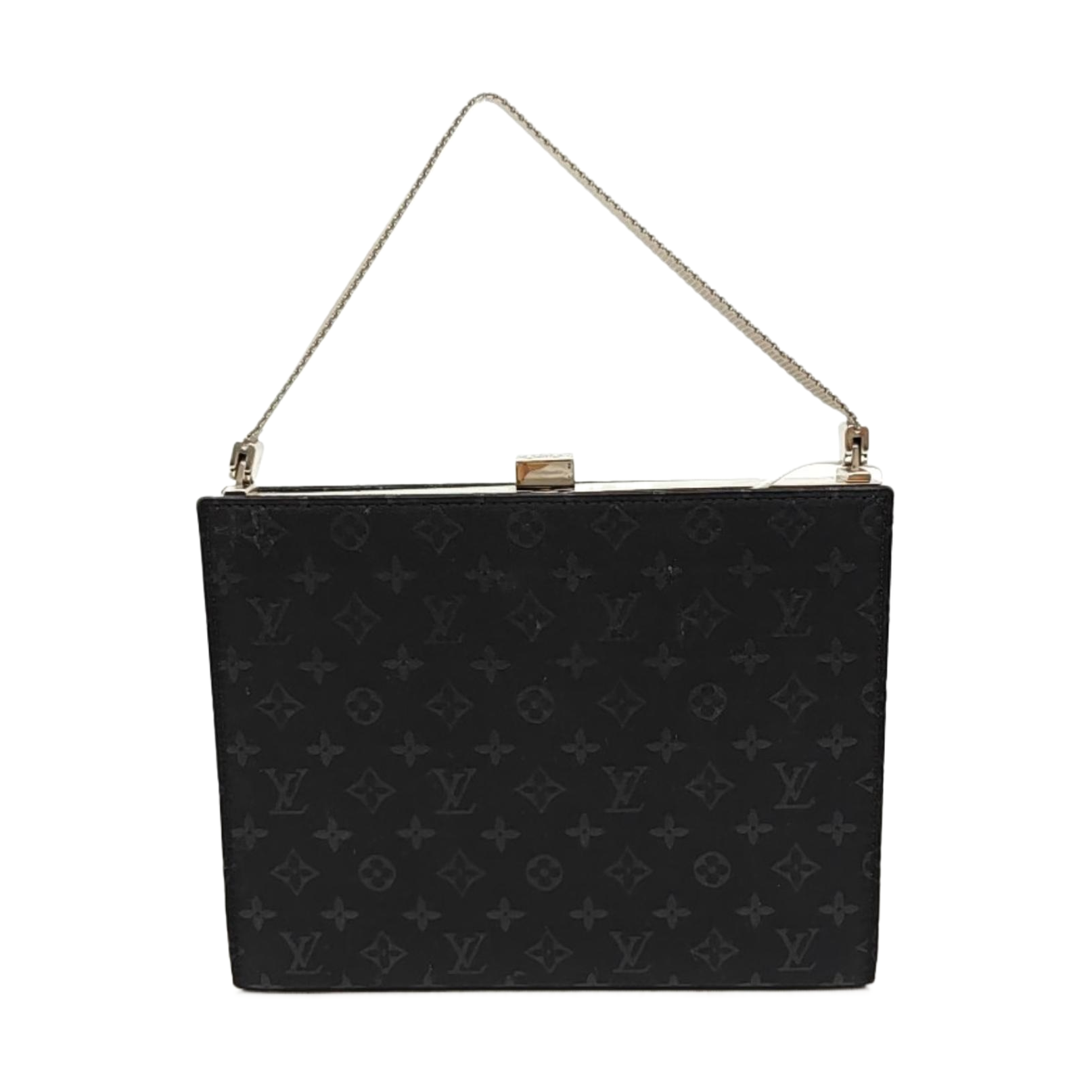 Monogram Fabric Top Handle Bag Black