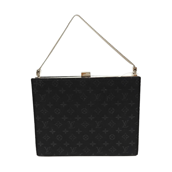 Monogram Fabric Top Handle Bag Black