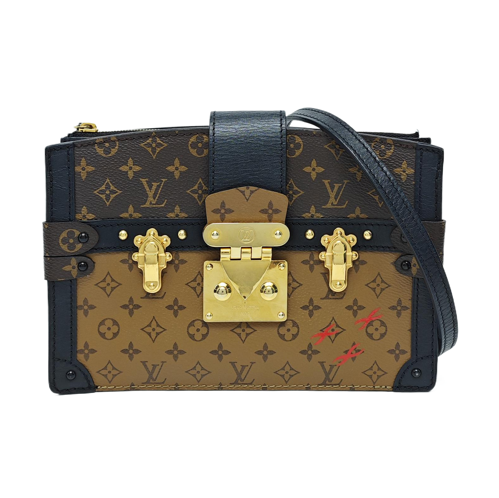 TRUNK Monogram Coated Canvas Brown