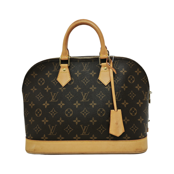 ALMA PM Monogram Coated Canvas Brown