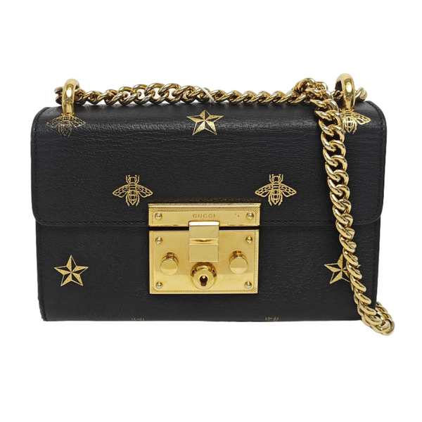 Padlock Small Calfskin Black