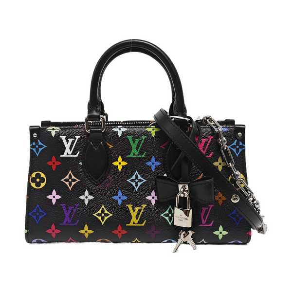 LV × TM ONTHEGO EAST WEST Chain Monogram Coated Canvas Black