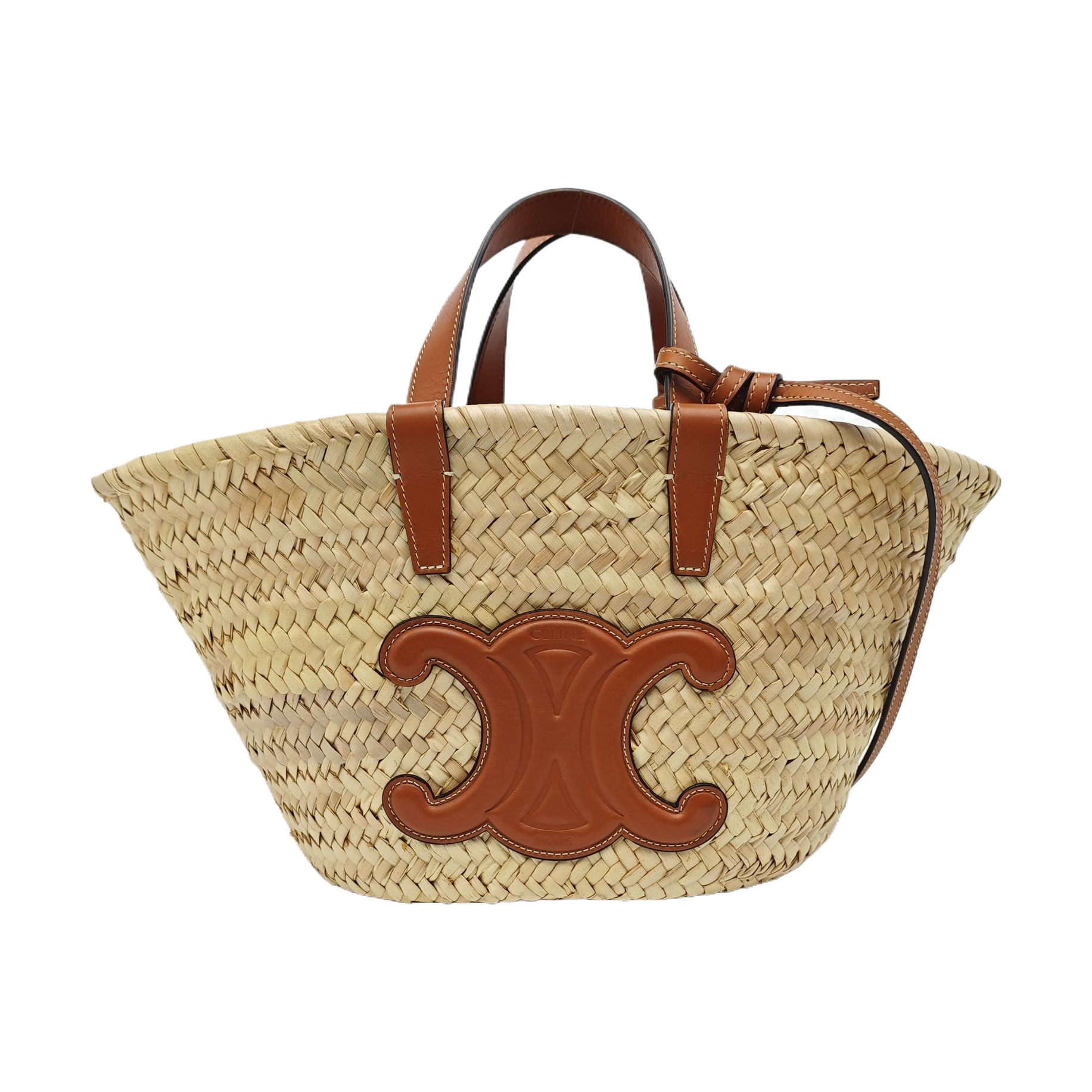 TEEN TRIOMPHE CELINE CLASSIC Medium Straw Beige
