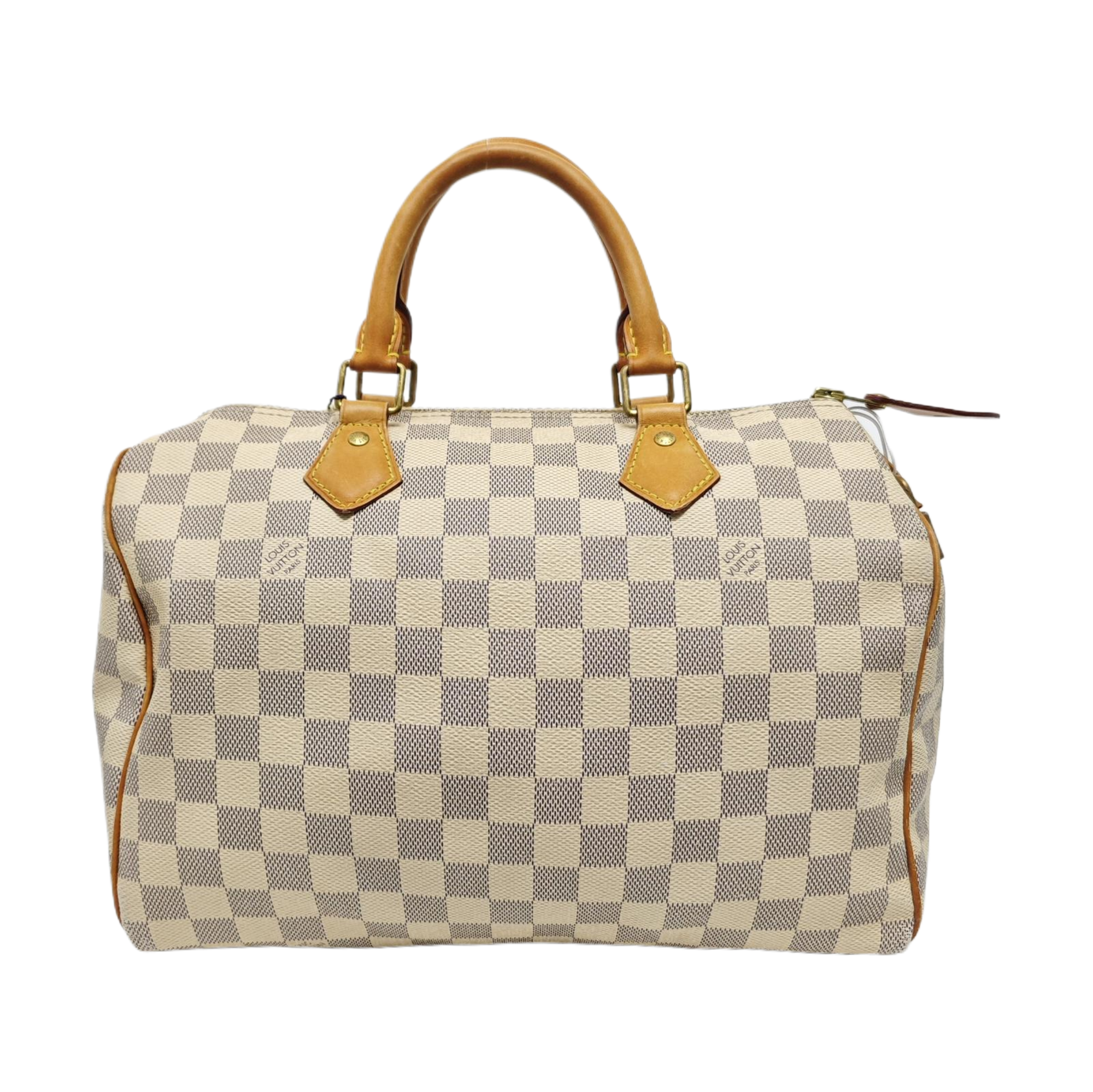 SPEEDY 30 Damier Azur Coated Canvas White