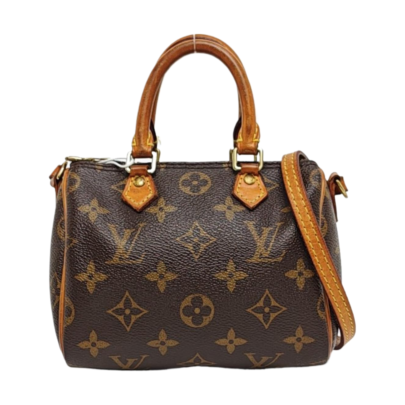 SPEEDY Nano Monogram Coated Canvas Brown