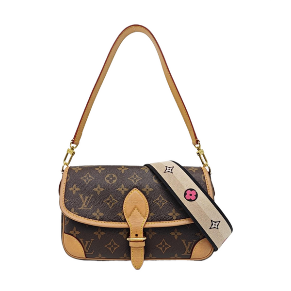 DIANE Monogram Coated Canvas Brown