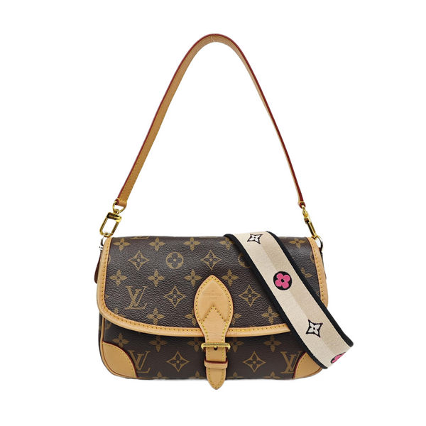 DIANE Monogram Coated Canvas Brown