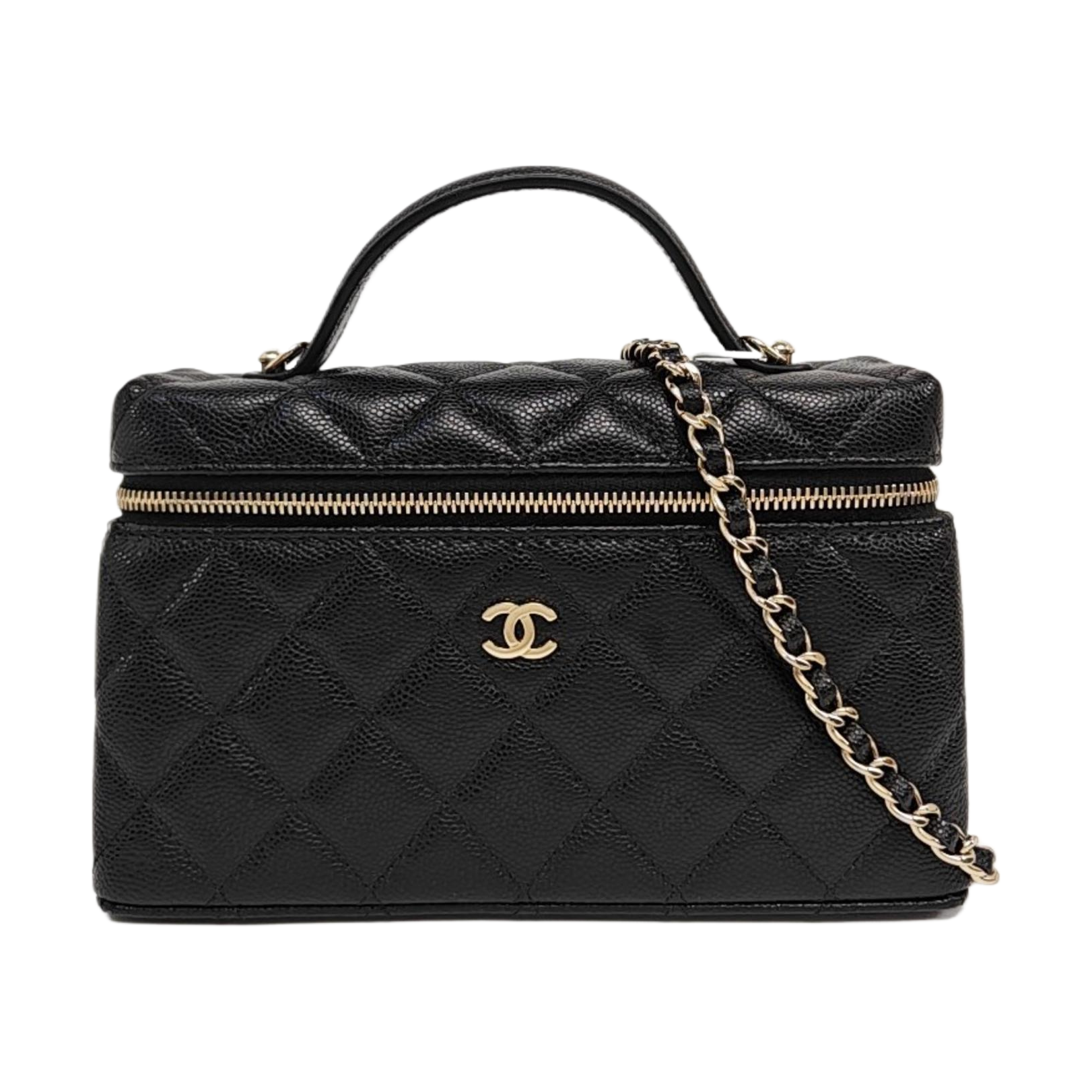 Quilted Grained Calfskin Black