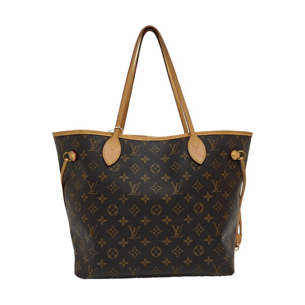 NEVERFULL MM Monogram Coated Canvas Brown