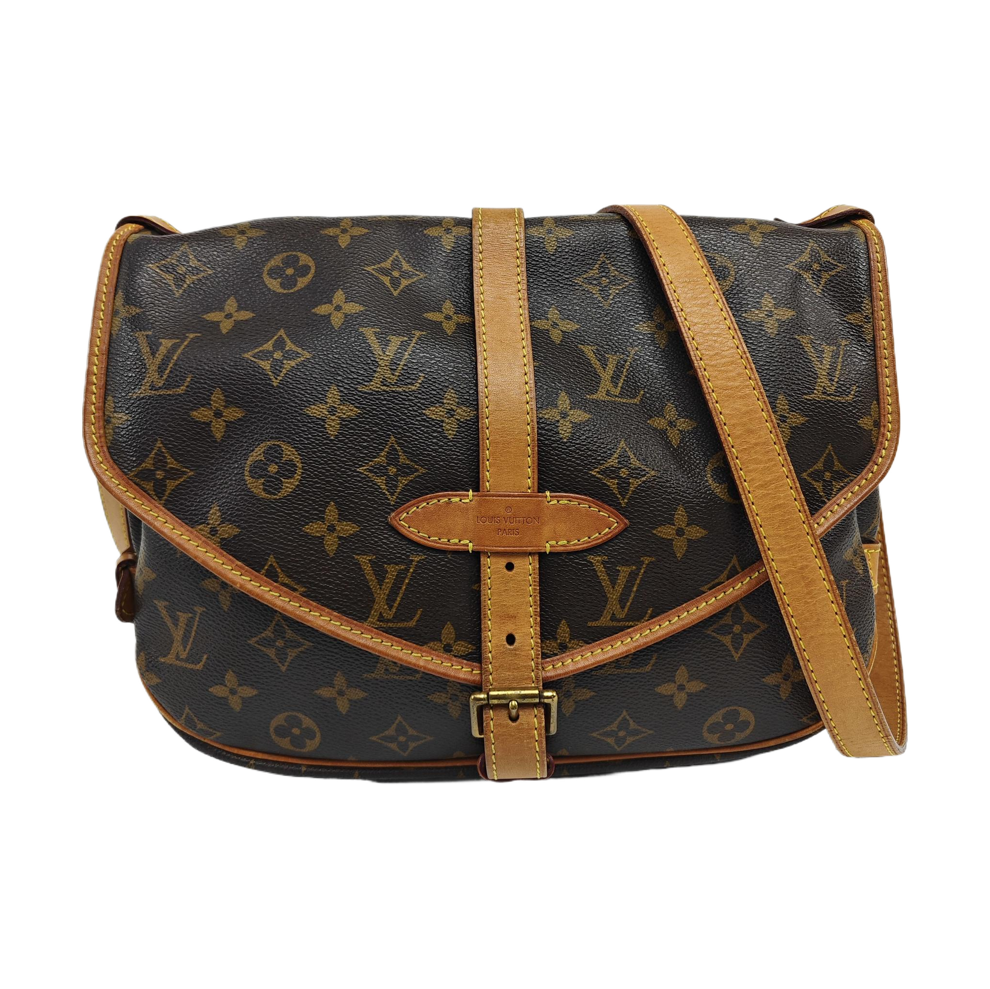 SAUMUR 30 Monogram Coated Canvas Brown