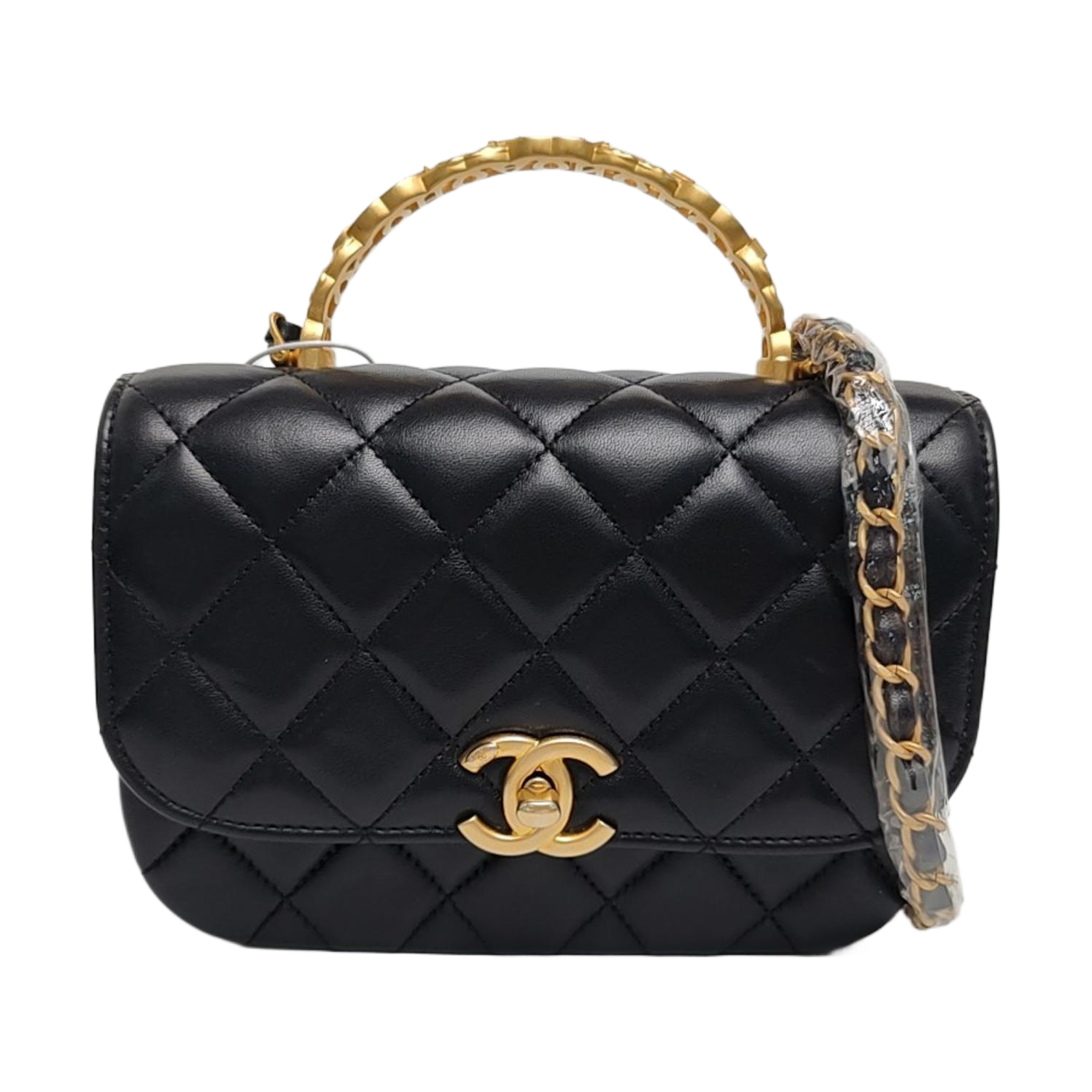 Quilted Lambskin Mini Black