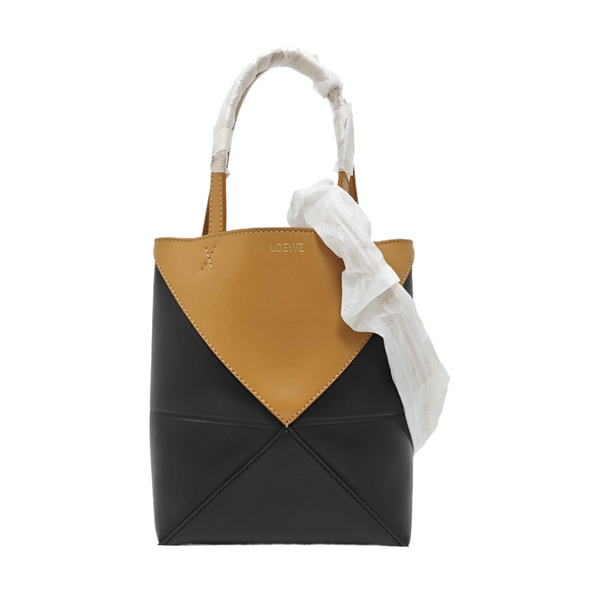 Puzzle Fold Mini Calfskin Black
