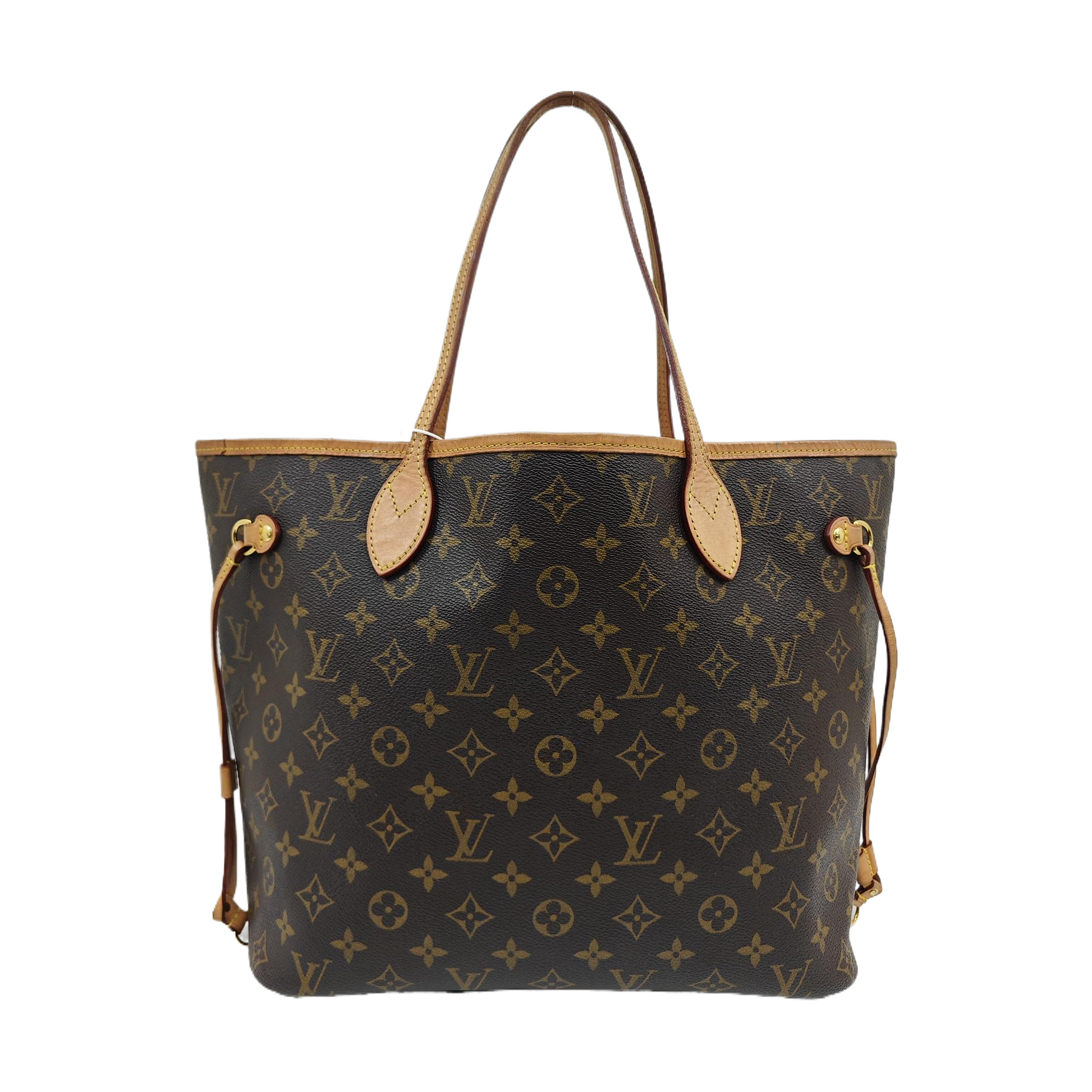 NEVERFULL MM Monogram Coated Canvas Brown