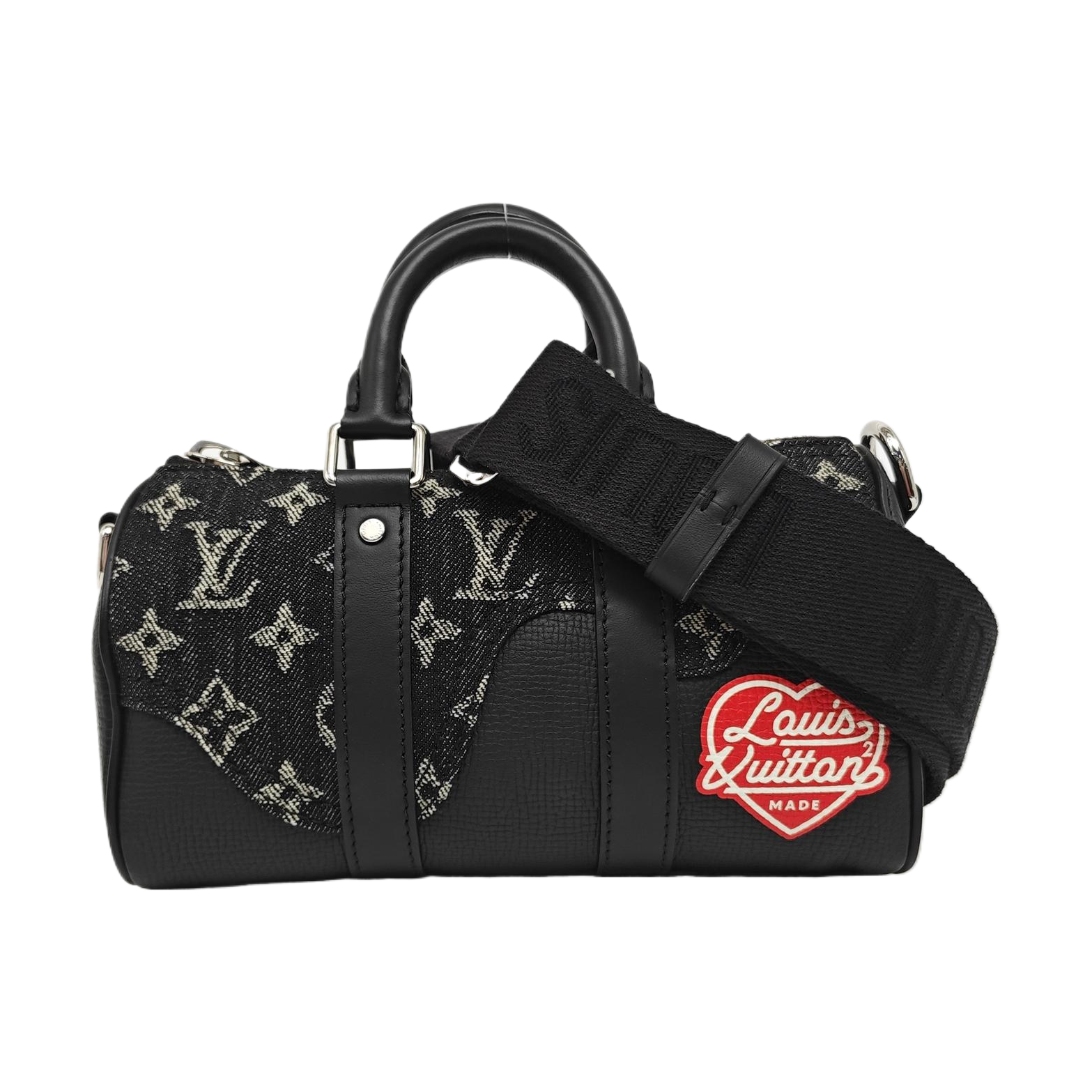 KEEPALL Nano Monogram Calfskin Black