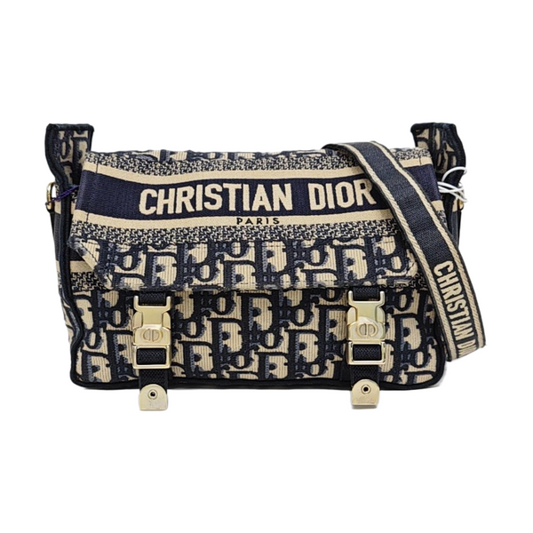Diorcamp Small Oblique Canvas Blue