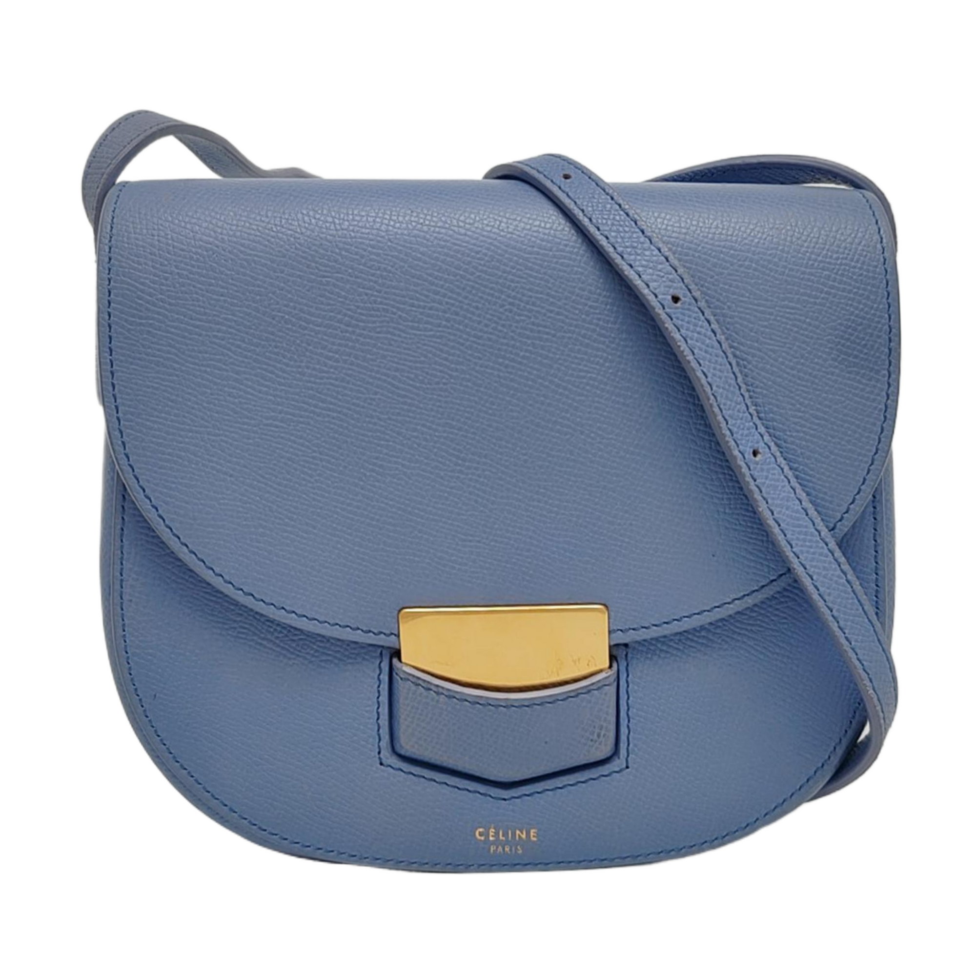 TROTTEUR Small Calfskin Blue