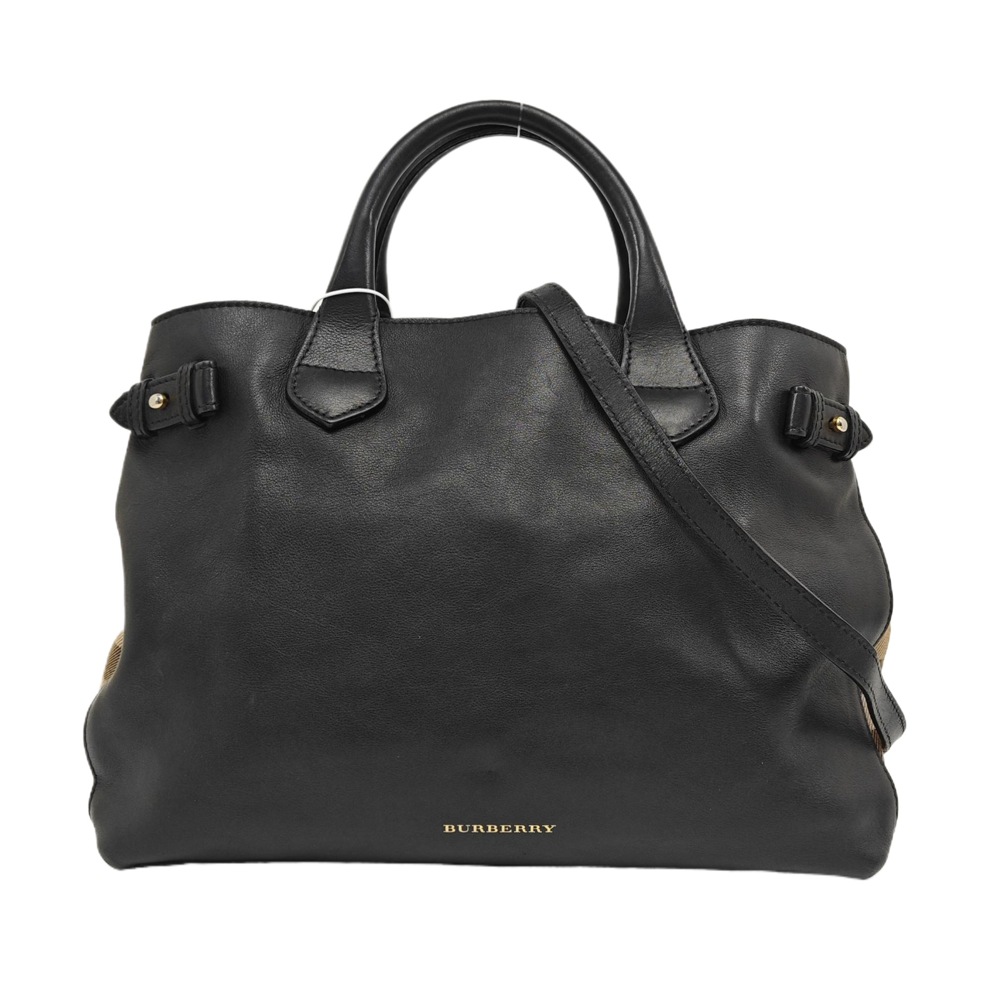 The Banner Medium Calfskin Black