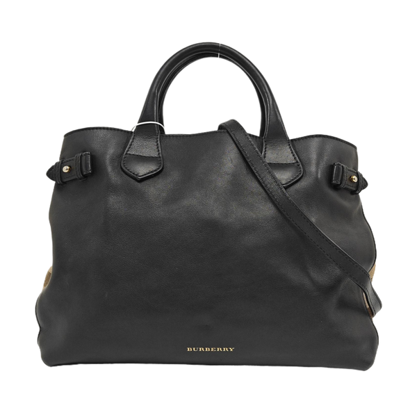The Banner Medium Calfskin Black