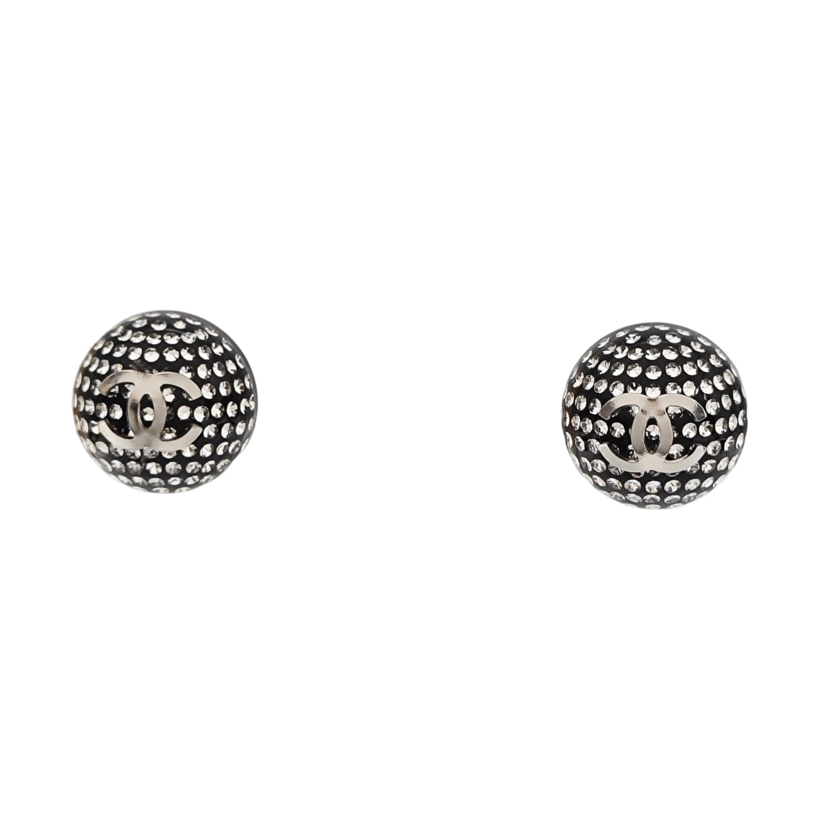 Synthetic Crystal Black Stud Earrings