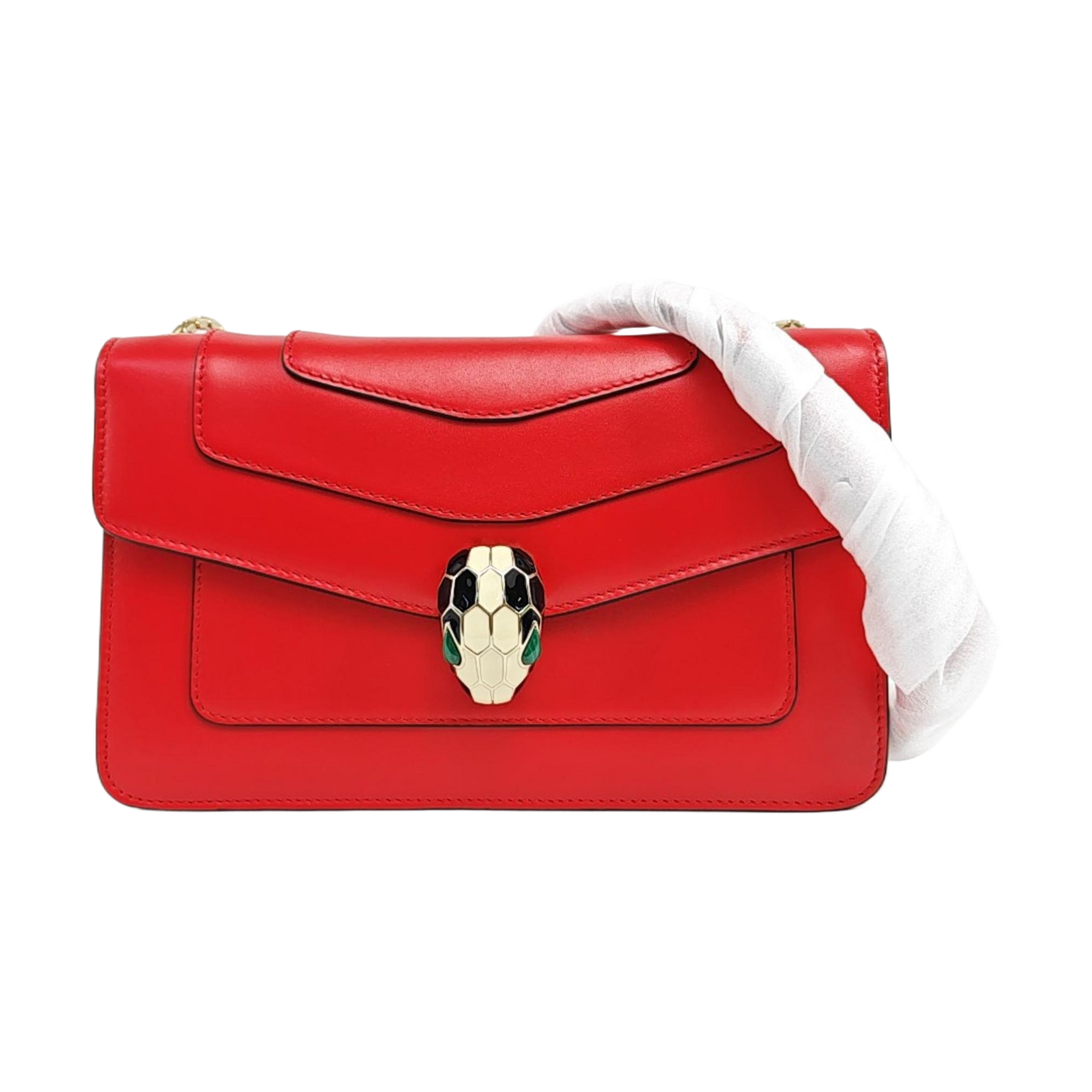 SERPENTI FOREVER Small Calfskin Red