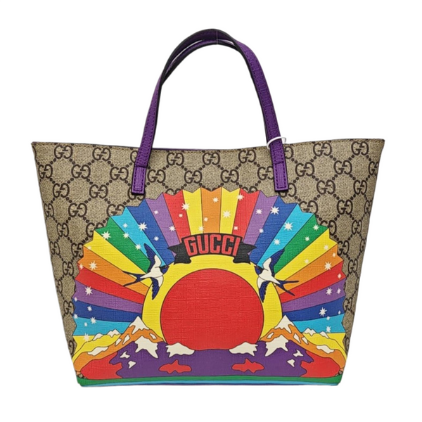 Monogram Coated Canvas Tote Bag Beige