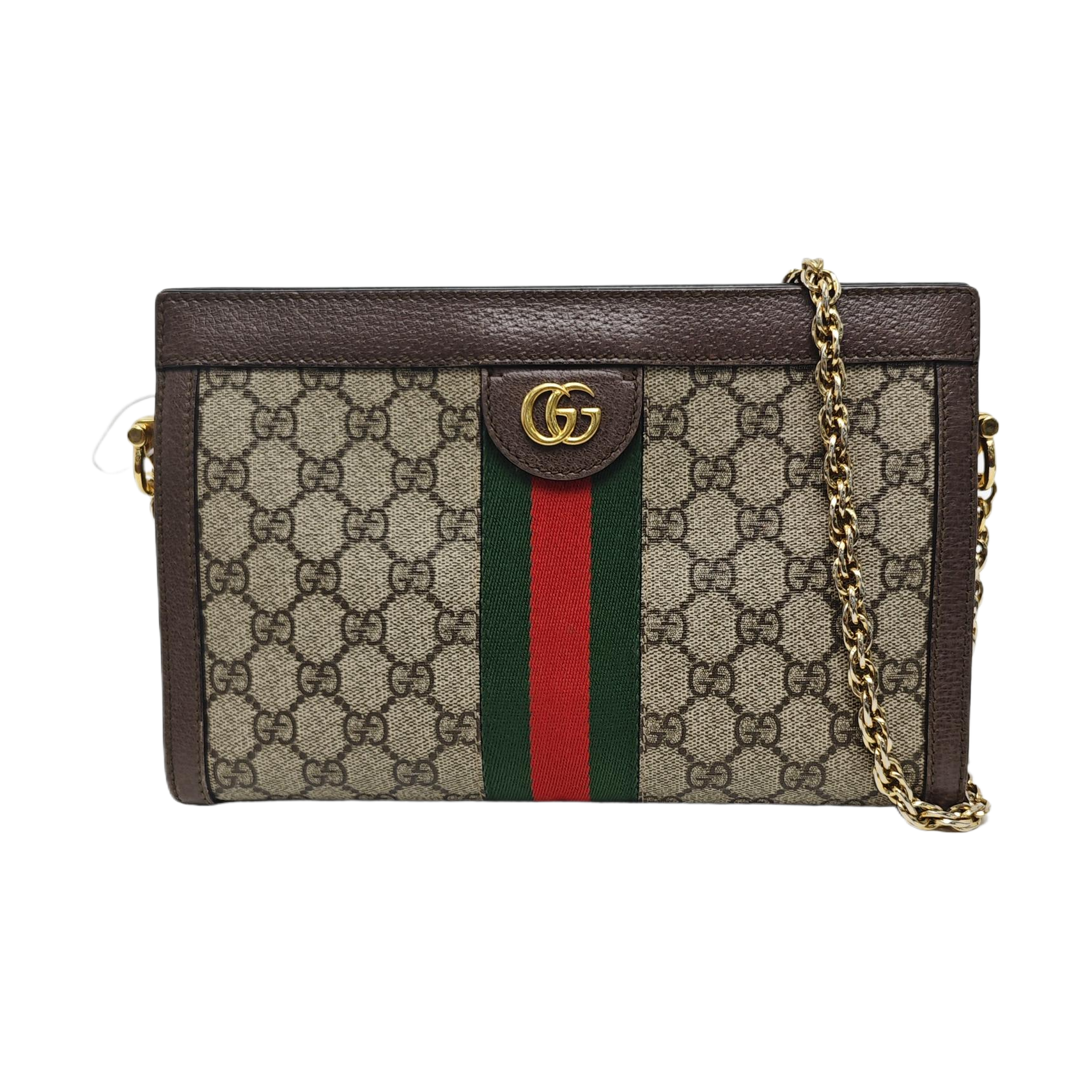 Ophidia Small Monogram Coated Canvas Beige