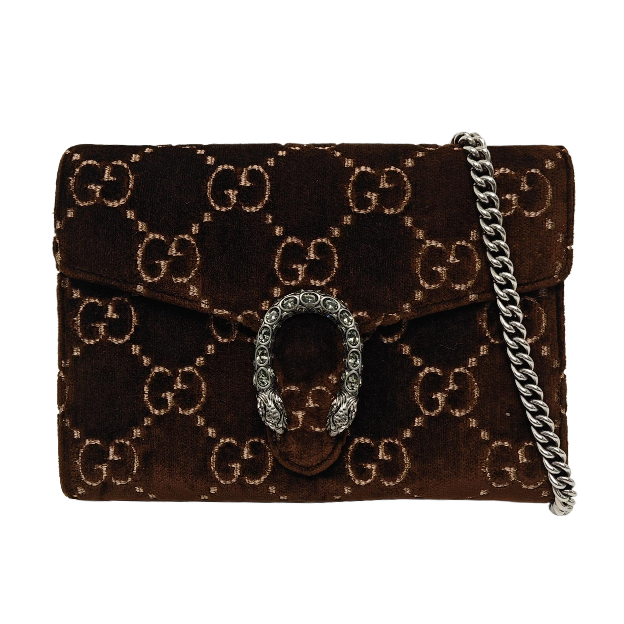 Dionysus Mini Monogram Velvet Brown