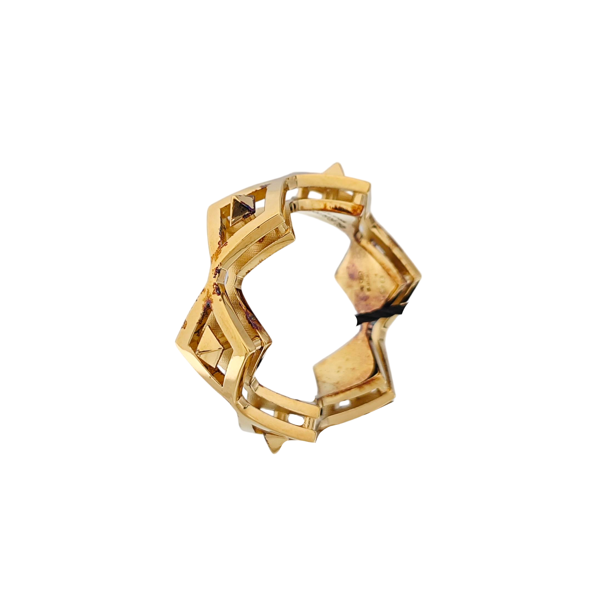 925 Sterling Silver Gold Ring EU 59